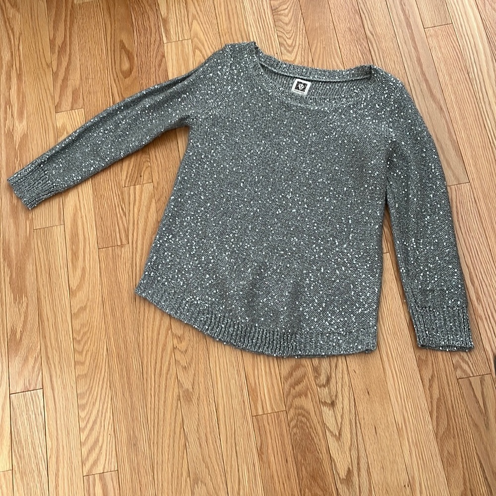 🎁ANNE Klein  grey sweater with sequins